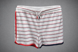 Coastal Nautical Beachy Relaxed Sporty Lounge Shorts Charlotte White Red Blue XL
